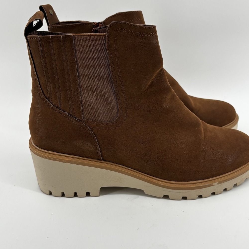 Maurices SuperCush Colby Chelsea Ankle Boots Womens Sz 10 Zipper Brown NEW